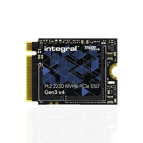 Integral 256 GB M.2 NVMe 2230 PCIe Gen3 x4 SSD – LEESnelheid tot 3000 MB/s, SCHRIJVENsnelheid tot 1800 MB/s – Interne Solid State Drive. Valve Steam Deck, Microsoft Surface Pro, PC & laptop compatibel