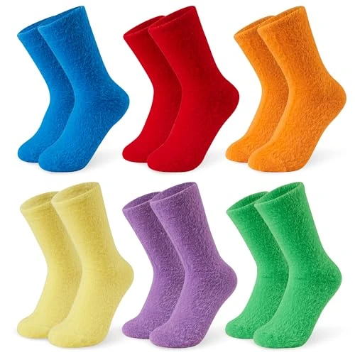 Offre limitée : CityComfort Chaussettes Femme Hiver - Multipack Chaudes, de Nuit Pilou Cocooning, Grosses de Lit ou d'Intérieur, Taille Unique (Arc-en-ciel) de 8.99 € à 8.99 € (0.00% de remise)