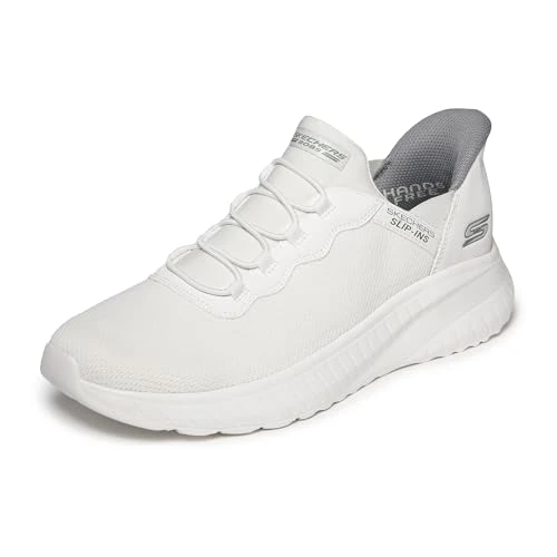 Offerta a tempo: Skechers Uomo Scarpe da Ginnastica Hands-Free Slip-in Bobs Squad Chaos Daily Hype, off White Knit, 45.5 EU - 28% da 79.95 € a 57.72 €