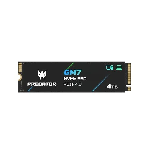 Oferta limitada: Acer Predator GM7 4TB Disco SSD 7400MB/S NVMe PCIe 4.0 M.2 Gen4 de 524.00 € a 524.00 € (ahorro 0.00%)
