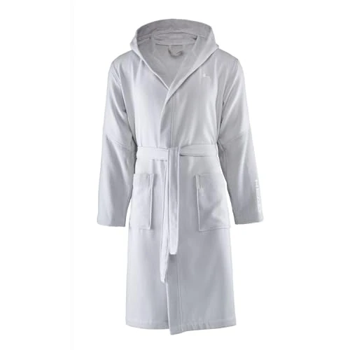 Head Dynamic badjas voor dames en heren, capuchon en zakken van microvezel van 100% puur katoen, Oeko-Tex-certificering, badjas voor dames en heren, zacht, absorberend, ruimtebesparend, maat XXL,