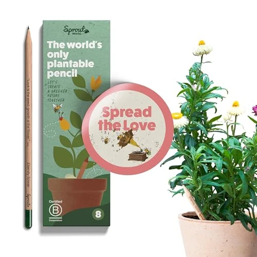 Limited-time offer: Sprout World Wood-Cased Pencils | Spread the Love Edition | #2 HB Pre-Sharpened Graphite Plantable Wooden Pencils with flower, Herb & Vegetable Seeds | With Heart-Warming Quotes | 8 Pack from 13.95 £ to 13.95 £ (save 0.00%)