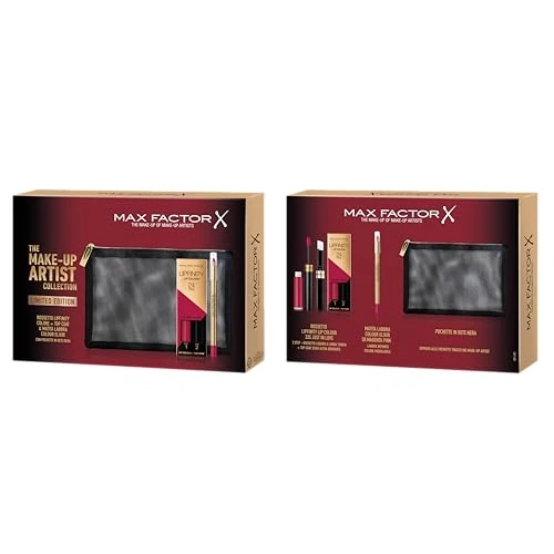 Tijdelijke aanbieding: Max Factor Cadeauset voor dames, Motief: make-up kunstenaar, zwarte nettas met lipinity 335 Just In Love en lippenstift, kleur Elixir 50 magenta pink, Limited Edition Kerstmis 2023 van 24.32 EUR naar 24.32 EUR (korting 0%)