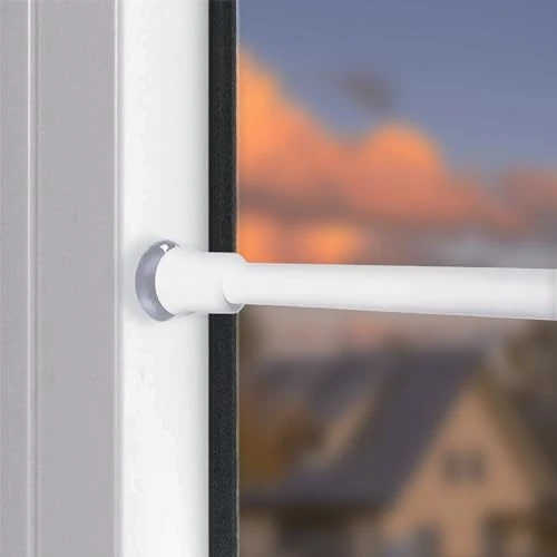 Tijdelijke aanbieding: Uitschuifbare gordijnroede spanstangen voor gordijnen stang uitschuifbaar curtain rod no drill badkamer kledingkast keuken 8 mm (30-44 cm) van 9.99 € naar 9.99 € (0.00% korting)