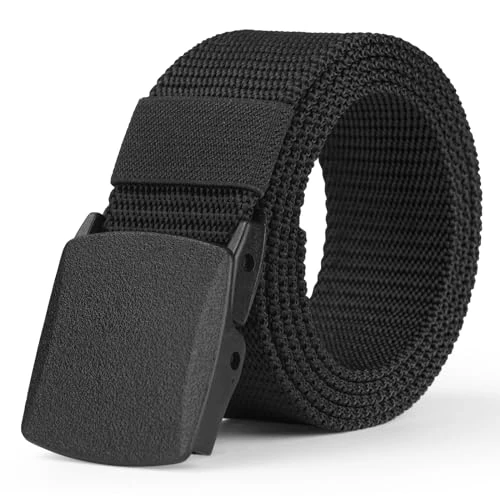 Zeitlich begrenztes Angebot: Aomig Arbeitsgürtel Herren, Verstellbarer Nylon Stoffgürtel Koppelgürtel für Männer und Frauen, Outdoor Stoff Tactical Belt, Schnellverschluss-Taktikgürtel, Gürtel Ohne Löcher von 4.49 € auf 4.49 € (0.00% Rabatt)