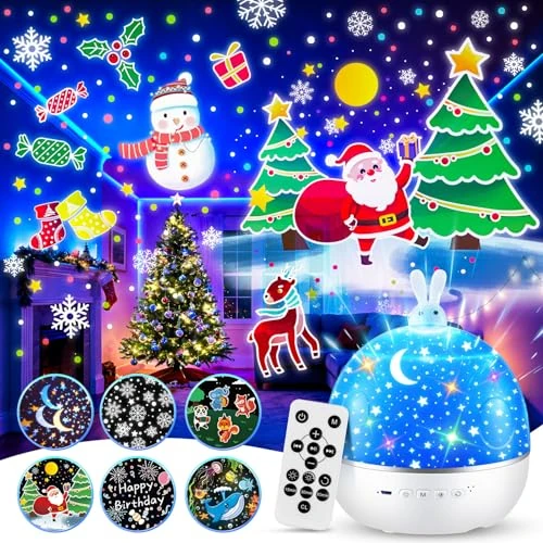 Limited offer: One Fire Starry Sky Projector Children, Music Box with 8 Films, Bedside Lamp for Children's Room Decoration and Baby Gift Girls from 39.00 EUR to 39.00 EUR (save 0%)