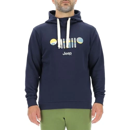 Offre limitée : Jeep J Men's Hooded Sweatshirt - Grid Bark Background Print J23w Sweatshirt Homme de 84.90 EUR à 51.55 EUR (remise 39%)