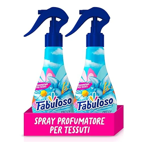 Oferta ograniczona: Fabuloso Chłodny zapach do tkanin w sprayu 2 x 250 ml, odświeżacz do tkanin, odświeża odzież, cienki i równomierny spray, do użytku na mokrych ubraniach i tkaninach z 84.86 PLN na 84.86 PLN (zniżka 0%)