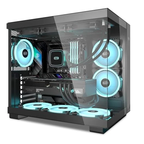 Beperkte aanbieding: C3T500 ARGB Sales Kit Tower ATX Case, PCCOOLER Tower PC Case, 6 120 mm ARGB-ventilatoren, compatibel met RTX 40-serie, dubbelzijdig volledig hoog doorlatend glas, kolomvrij ontwerp (T500 zwart) van 129.99 EUR naar 129.99 EUR (besparing 0%)