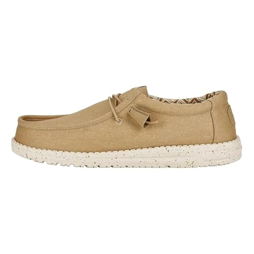 Offerta a tempo: HEYDUDE Wally Canvas - Scarpe Uomo Slip-On - Mocassini, Tan, 47 - 27% da 69.99 € a 51.26 €