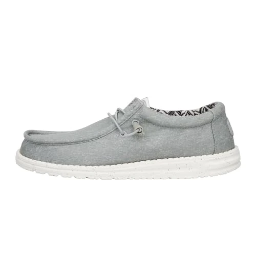 Offerta a tempo: Hey Dude Wally Canvas - Scarpe Uomo Slip-On - Mocassini, Light Grey, 43 - 38% da 69.99 € a 43.49 €