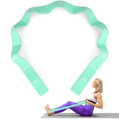 Oferta limitowana: MOCOBO Elastyczne opaski oporowe, elastyczne opaski fitness i opaski do jogi do rozciągania taśmy Ceinture z elastycznym paskiem (miętowy zielony) z 20.00 zł na 20.00 zł (oszczędź 0.00%)