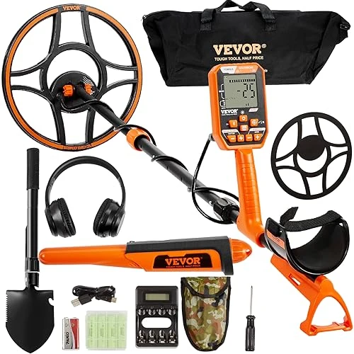 Oferta limitada: VEVOR Detector de Metales Profesional Mango de 99-127 cm Detector Recargable Bobina de Búsqueda 30 cm Pantalla LCD IP68 Impermeable 7 Modos DSP Chip Auriculares Bluetooth para Búsqueda de Monedas Oro de 188.90 € a 188.90 € (ahorro 0.00%)