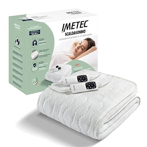 Offre limitee: Imetec Chauffe-Lit Adapto Recreo - Surmatelas Chauffant 2 Places 150x160 cm - Chauffage Rapide - Régulation 6 températures - Tissu Matelassé Hypoallergénique Lavable - Fabriqué en Italie de 184.99 EUR a 119.99 EUR (economie 35%)