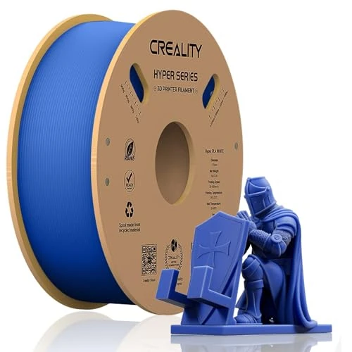 Tijdelijke aanbieding: Creality Hyper PLA-filament, blauw, 1,75 mm, 1 kg, 3D-printerfilament voor snel printen, klitvrij, sterke hechting en uitstekende overhangprestaties, maatnauwkeurigheid ± 0,03 mm van 23.99 EUR naar 23.99 EUR (korting 0%)
