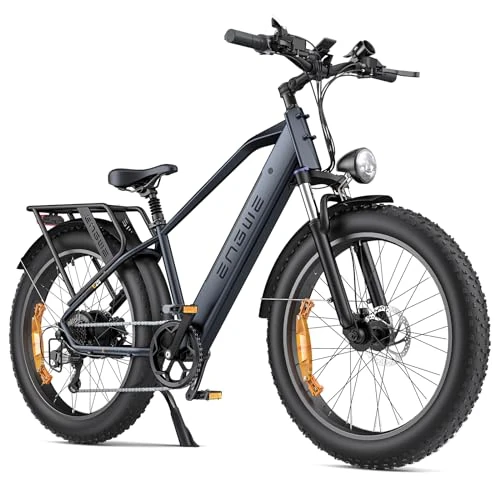 Offerta a tempo: ENGWE E26 Bici Elettrica per Uomo Donna, 26"x4.0" Pneumatico Grasso, 250W 48V 16Ah Bicicletta Elettrica - Autonomia Fino a 140KM, Cambio a 7 Velocità, Doppia Sospensione (High-Step, Grigio galassia) - 0.00% da 1499.00 € a 1499.00 €