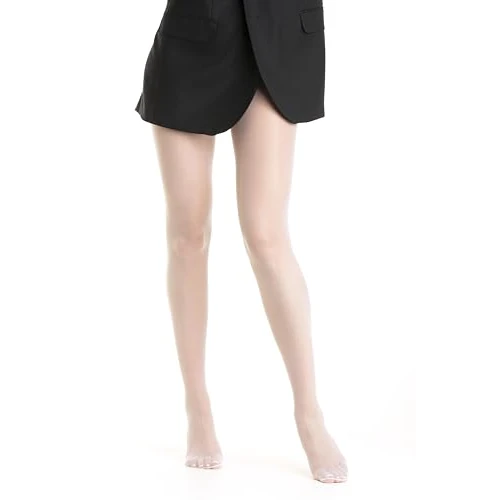 Gi&Gi Collants Transparents Femme, Violet, Collants taille haute renforcés avec pieds invisibles 20 deniers N 1493 (FR/ES, Alpha/lettres, S, M, Taille normale, Taille normale, blanc)