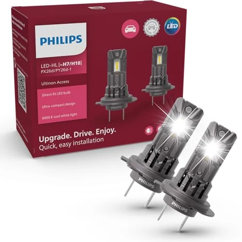 Philips Ultinon Access LED ampoule de phare automobile (H7), ultra-compact direct-fit, +80%, 6.000K, set de 2