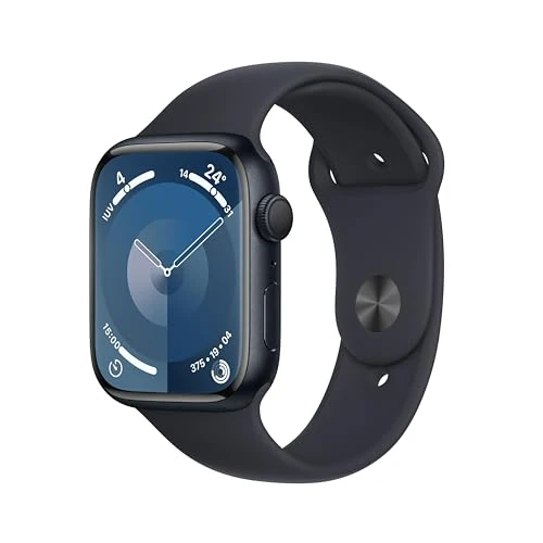 Oferta limitada: Apple Watch Series 9 [GPS] Smartwatch con Caja de Aluminio en Color Medianoche de 45 mm y Correa Deportiva Color Medianoche - Talla M/L. Monitor de entreno, App Oxígeno en Sangre, Resistencia al Agua de 299.07 EUR a 299.07 EUR (ahorro 0%)