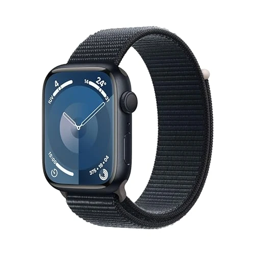 Offerta a tempo: Apple Watch Series 9 GPS 45mm Smartwatch con cassa in alluminio color mezzanotte e Sport Loop mezzanotte. Fitness tracker, app Livelli O₂, display Retina always-on, resistente all’acqua - 38% da 429.00 € a 268.11 €