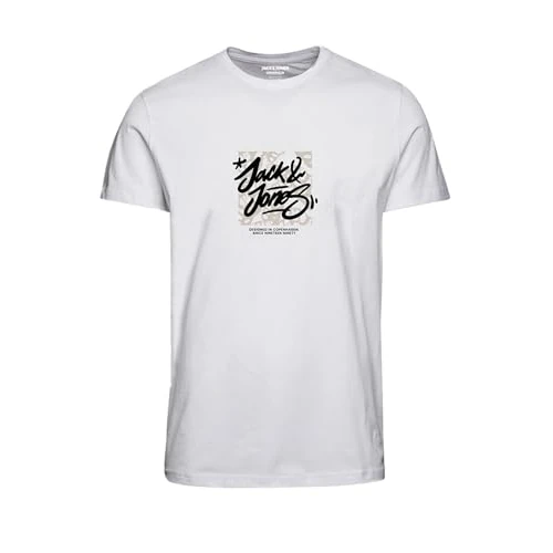 Offerta a tempo: JACK&JONES JUNIOR JORSEQUOIA Tee SS Crew Neck 1 Fst Jnr, Bianco, 128 cm - 20% da 9.92 € a 7.93 €