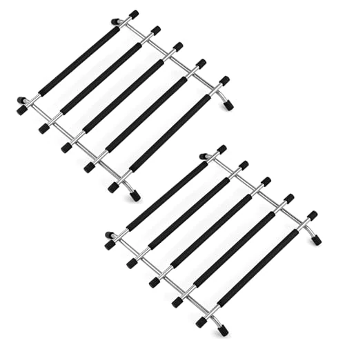 JJWNMLL salvamanteles para Protector encimeras de Cocina 2 Piezas - Protector Negro para encimeras de Cocina salvamanteles de Acero Inoxidable con Base Antideslizante para sartenes Calientes