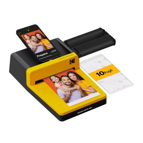 Limited-time offer: KODAK Dock Era 4x6'' Photo Printer, 10 Sheets, Docking & Bluetooth Smartphone Printer for iOS & Android, Instant Color Prints, 4PASS Dye Sublimation from 129.99 £ to 95.99 £ (save 26%)