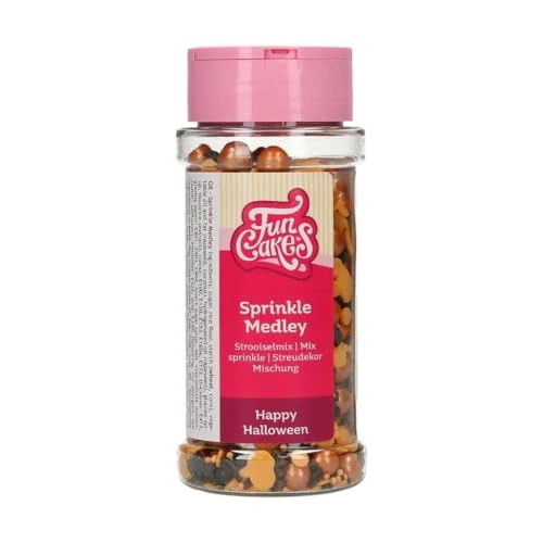 Offerta a tempo: FunCakes Sprinkle Medley Happy Halloween: Decorazioni di Zucchero, Sapore Delizioso, Ottime per Decorare Torte, Cupcake e Biscotti, Sprinkle Mix. 65g. - 0.00% da 3.64 € a 3.64 €