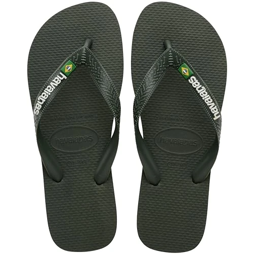 Offerta a tempo: Havaianas Top Brasil Logo, Infradito Unisex - Adulto, Green Olive, 37/38 EU - 25% da 26.00 € a 19.40 €