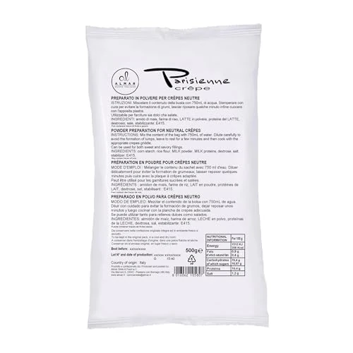 Offerta a tempo: Preparato per Crepes Parisienne, Senza Glutine, 500 gr - 39% da 11.36 € a 6.95 €