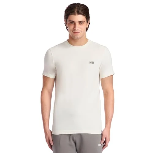 Inter T-Shirt Adulto, Prodotto Ufficiale, Collezione Everyday, 100% Cotone, Adatta a Tutti i Tifosi Nerazzurri, L