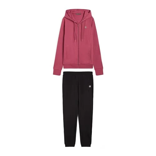 Offre limitée : FREDDY - Survêtement en tissu interlock avec sweat-shirt à capuche et fermeture éclair, Malaga- Black, Small de 44.95 € à 44.95 € (0.00% de remise)