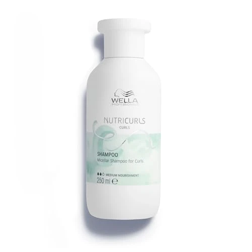 Wella Professionals NUTRICURLS Champú Micelar para Rizos y ondas - Antiencrespamiento - Nutrición media - Aceite de Jojoba, 250 ml