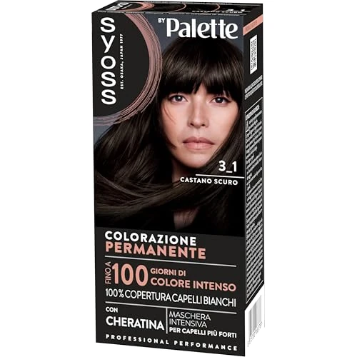 Offerta a tempo: Syoss Colorazione Permanente 3-1 Castano Scuro con Cheratina - 29% da 7.49 € a 5.29 €
