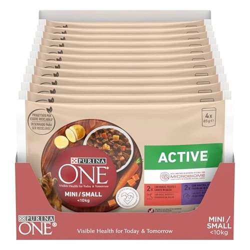 Offre limitée : Purina One Active Humido Chien Boeuf et Canard en Sauce Multipack 48 enveloppes de 85 g de 40.20 EUR à 40.20 EUR (remise 0%)