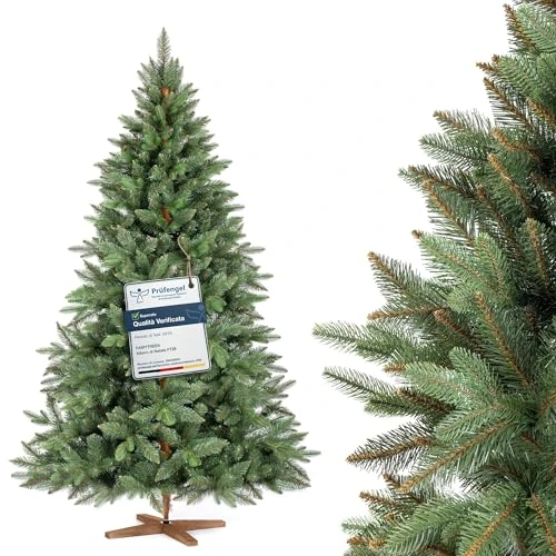 Oferta limitada: FAIRYTREES Árbol de Navidad, Nordmann Premium 180cm, Hecho en la UE, Árbol Artificial Navideño, Árbol de Navidad con Mezcla de Dos Materiales, Árbol con Soporte de Madera de de 219.90 EUR a 153.90 EUR (ahorro 30%)