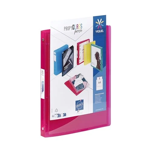 Oferta limitada: Viquel - Archivador flexible a4 personalizable con 4 anillas, espalda 2,5 cm, color rojo frambuesa translúcido de 7.12 € a 7.12 € (ahorro 0.00%)