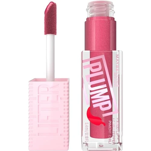 Maybelline - Lifter Plump - Lip Plumping lipgloss - langdurig vollere lippen - verwarmende sensatie met 5% Maxi-Lip™ en chilipeper - Mauve Bite - 5,4 ml