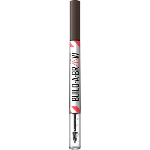 Begrenztes Angebot: Maybelline New York 2in1 Augenbrauenstift mit Gel für volle und definierte Augenbrauen, Bis zu 24 Stunden Halt, Kein Verwischen, Build-A-Brow, Vegane Formel, Nr. 260 Deep Brown von 13.00 EUR auf 9.10 EUR (Rabatt 30%)