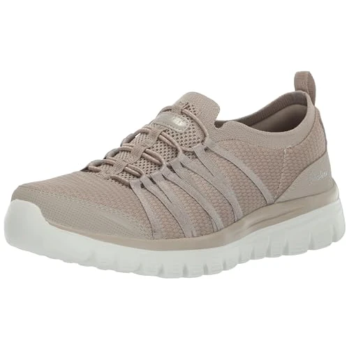 Limited-time offer: Skechers Women's Graceful Soft Soul Sneaker, Taupe, 4.5 UK from 52.99 £ to 52.99 £ (save 0.00%)