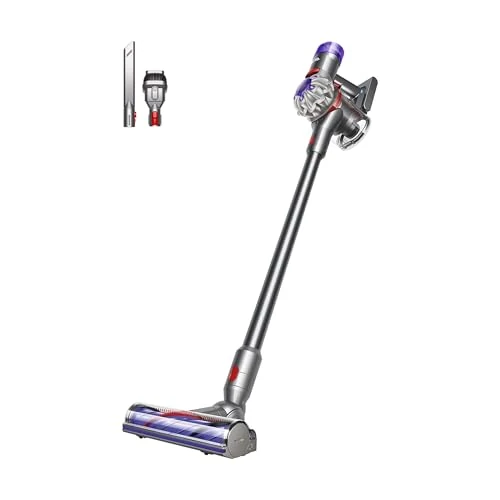 Dyson V8 Origin™ Aspirador sin Cable – 115 AW, 40 min de autonomía, Cepillo Motorbar con tecnología antienredos, Puerto de Carga, Plata/Níquel