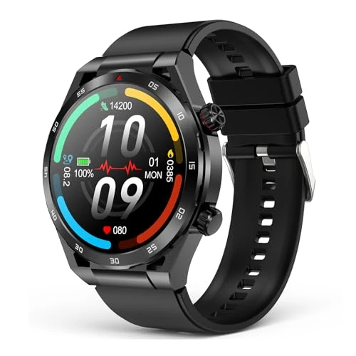 EarlySincere Smartwatch Chiamate Bluetooth, Smartwatch da 1,39" per Uomo e Donna, Orologio Fitness con Pressione Sanguigna/Sonno, Impermeabile IP67 per Android iOS Nero