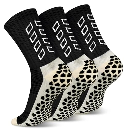 Offerta a tempo: ENONEO Calze Calcio Antiscivolo Uomo 37-45 Calze Antiscivolo Calcio Anti Vesciche Addensare Cotone Calzini Sportivi Donna Traspirante Calzini Grip Calcio per Ciclismo Trekking - 19% da 19.99 € a 16.14 €