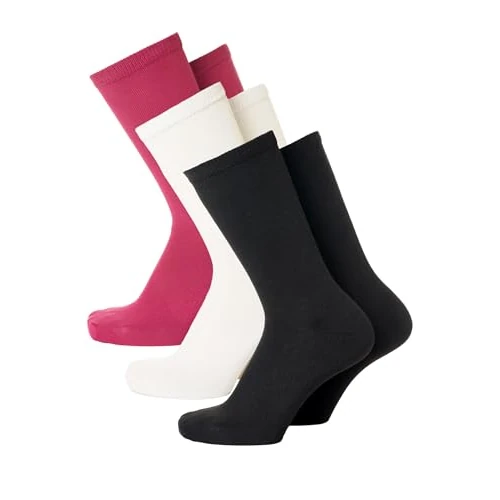 Goldenpoint Women's Multipack Sock Solid Colour, multi-coloured, One size