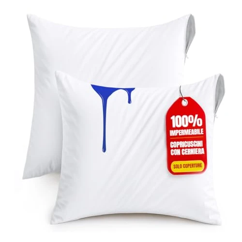 Oferta limitowana: Utopia Bedding Wodoodporne ochraniacze na poduszki zapinane na zamek (rozmiar standardowy - 55 x 55 cm) – 2 sztuki – ochrona przed pluskwami i roztoczami z 42.99 zł na 42.99 zł (oszczędź 0.00%)