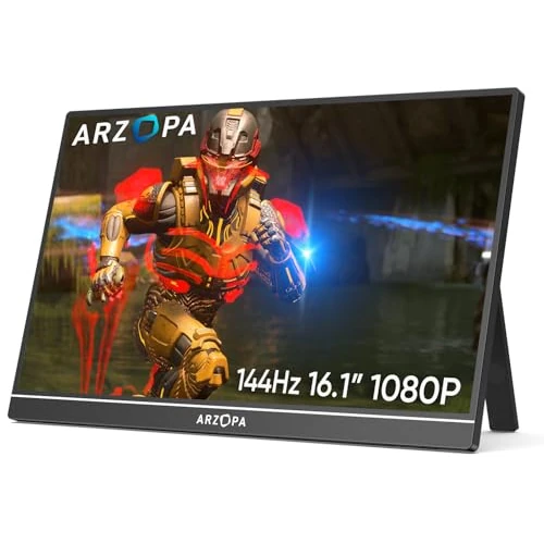 Offerta a tempo: ARZOPA Z1FC Monitor Portatile 16.1" 144Hz FHD IPS | 106% sRGB, HDR10 | Schermo Gaming Ultra Sottile 780g con Supporto Integrato | Compatibile con PC, Laptop, PS5, Xbox, Switch - Z1FC - 30% da 199.99 € a 139.99 €
