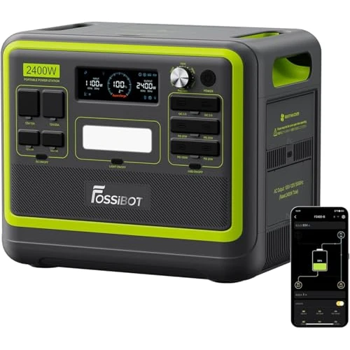 Begrenztes Angebot: FOSSiBOT F2400 Tragbare Powerstation 2048Wh/640000mAh LiFePO4, 3x230V AC Outputs 2400W (4800W Peak) Solargenerator, Portable Power Stationen Stromspeicher, Outdoor Reisen und Camping im Wohnmobil von 746.32 EUR auf 709.00 EUR (Rabatt 5%)