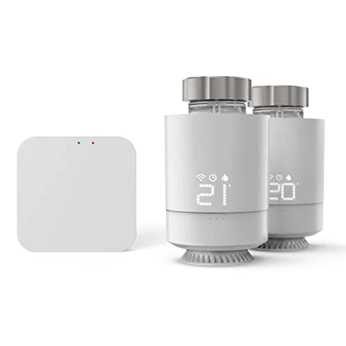 Offerta a tempo: Hama Set di 2 termostati per termosifoni, con hub (controllo del riscaldamento Wi-Fi, regolatore di riscaldamento Smart Home per tutte le valvole, termostato programmabile, riscaldamento tramite app - 0.00% da 67.50 € a 67.50 €