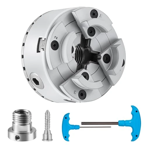 Oferta limitada: Portabrocas de Torno φ70 mm Mandril de Torno de 4 Mordazas KP2-3/4 Mandril de Torneado de Madera Autocentrante con Llave en T y Accesorios para Tornos Mecanizado de Precisión Rectificado Fresado de 52.90 € a 32.90 € (ahorro 38%)