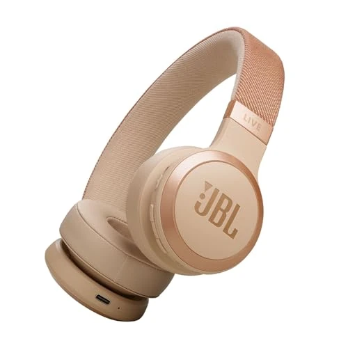 Offerta a tempo: JBL Live 670 NC Cuffie On-Ear Bluetooth Wireless, con Cancellazione Adattiva del Rumore, SmartAmbient, Personi-Fi 2.0, JBL Surround, Connessione Multipoint, fino a 65 Ore di Autonomia, Beige - 38% da 129.99 € a 79.99 €
